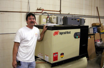 Tank-Mounted Rotary Air Compressor